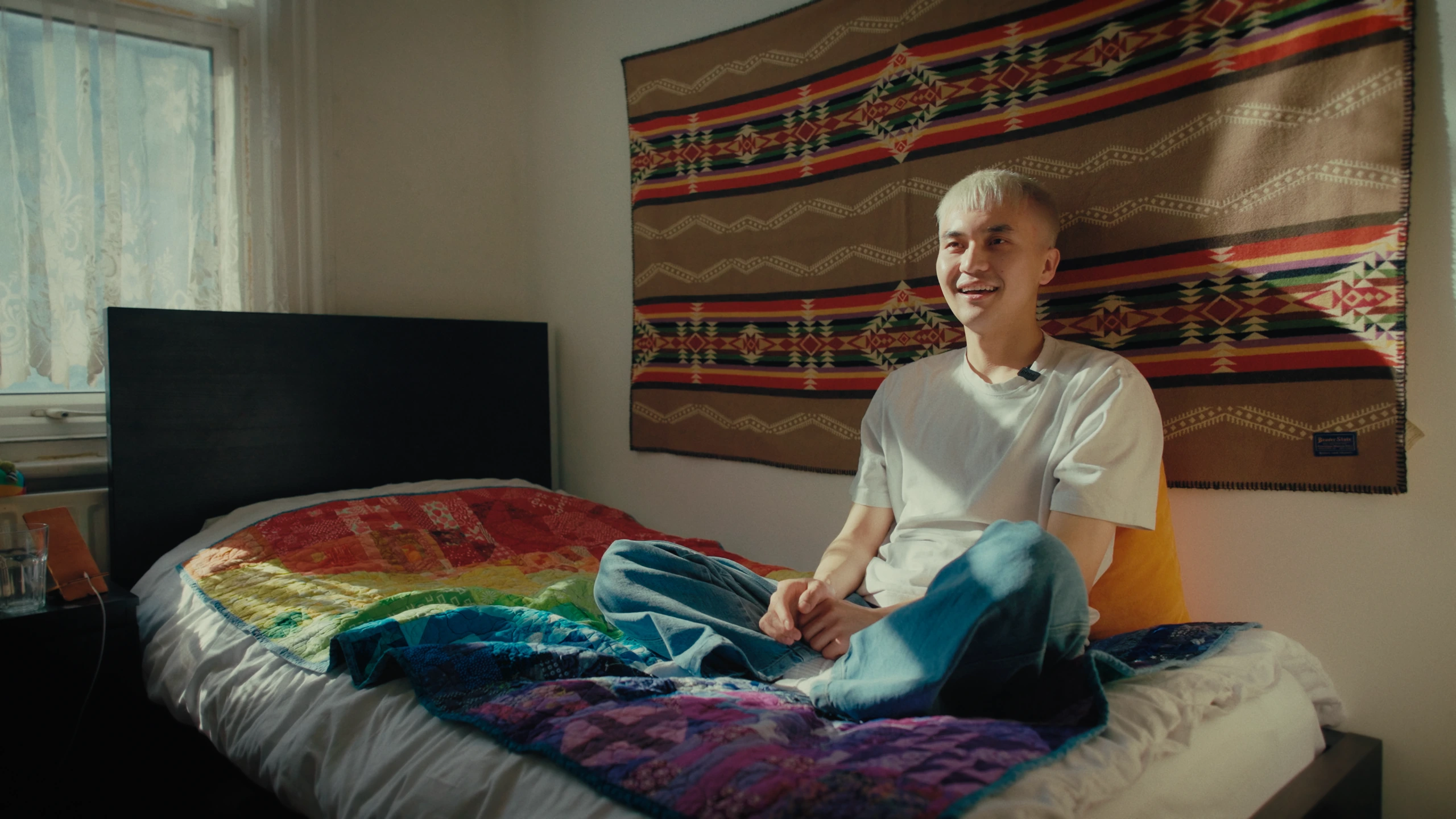 Nurbolot for Pink Noise and Rainbow Migration. Cinematography by Anibal Castaño, still 4
